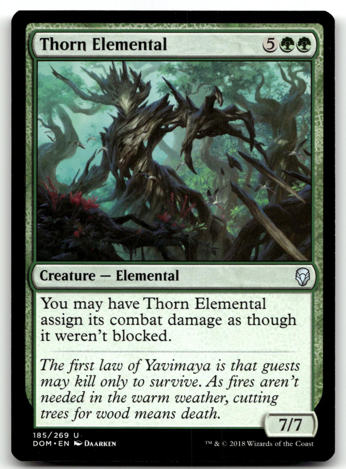 Thorn Elemental 185 Uncommon Dominaria Magic: The Gathering Near Mint