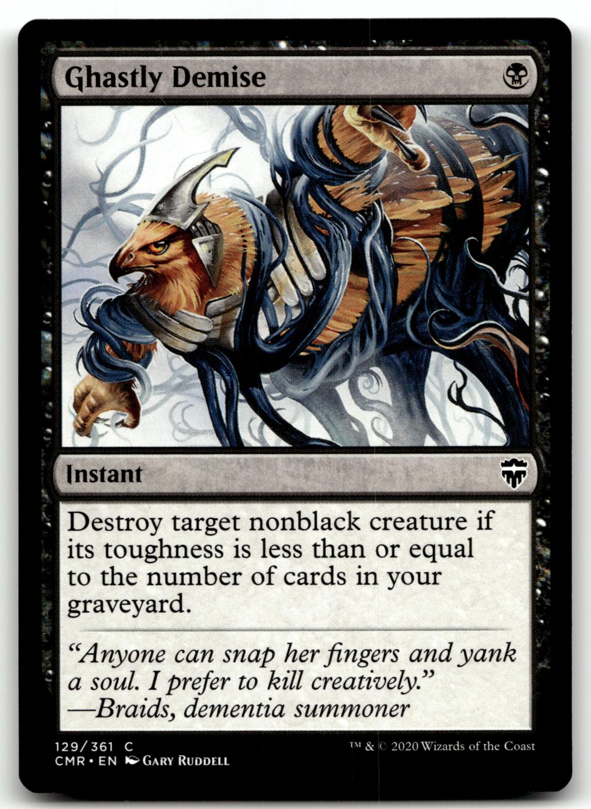 Ghastly Demise 129 Common Commander Legends Magic: The Gathering Near Mint