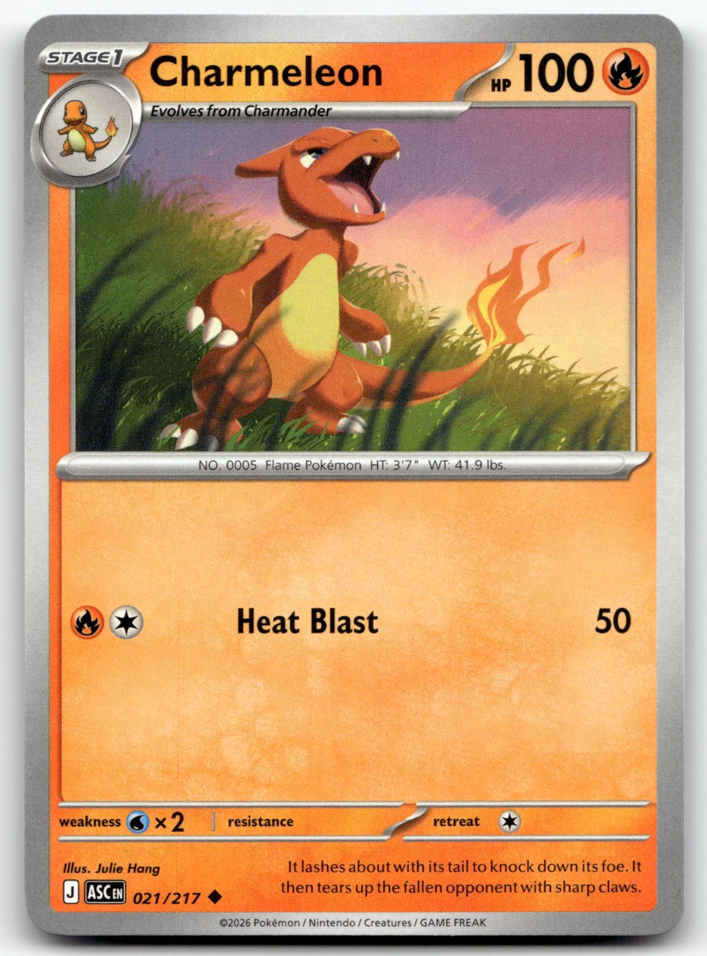 Charmeleon 021/217 Uncommon Ascended Heroes Pokemon Near Mint
