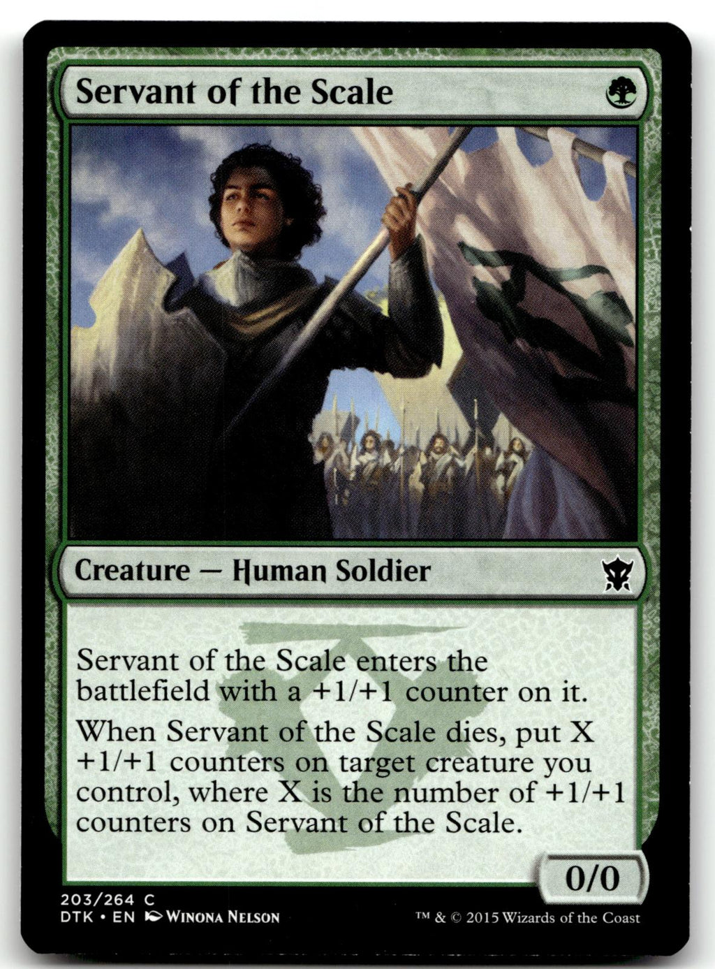 Servant of the Scale 203 Common Dragons of Tarkir Magic: The Gathering Near Mint
