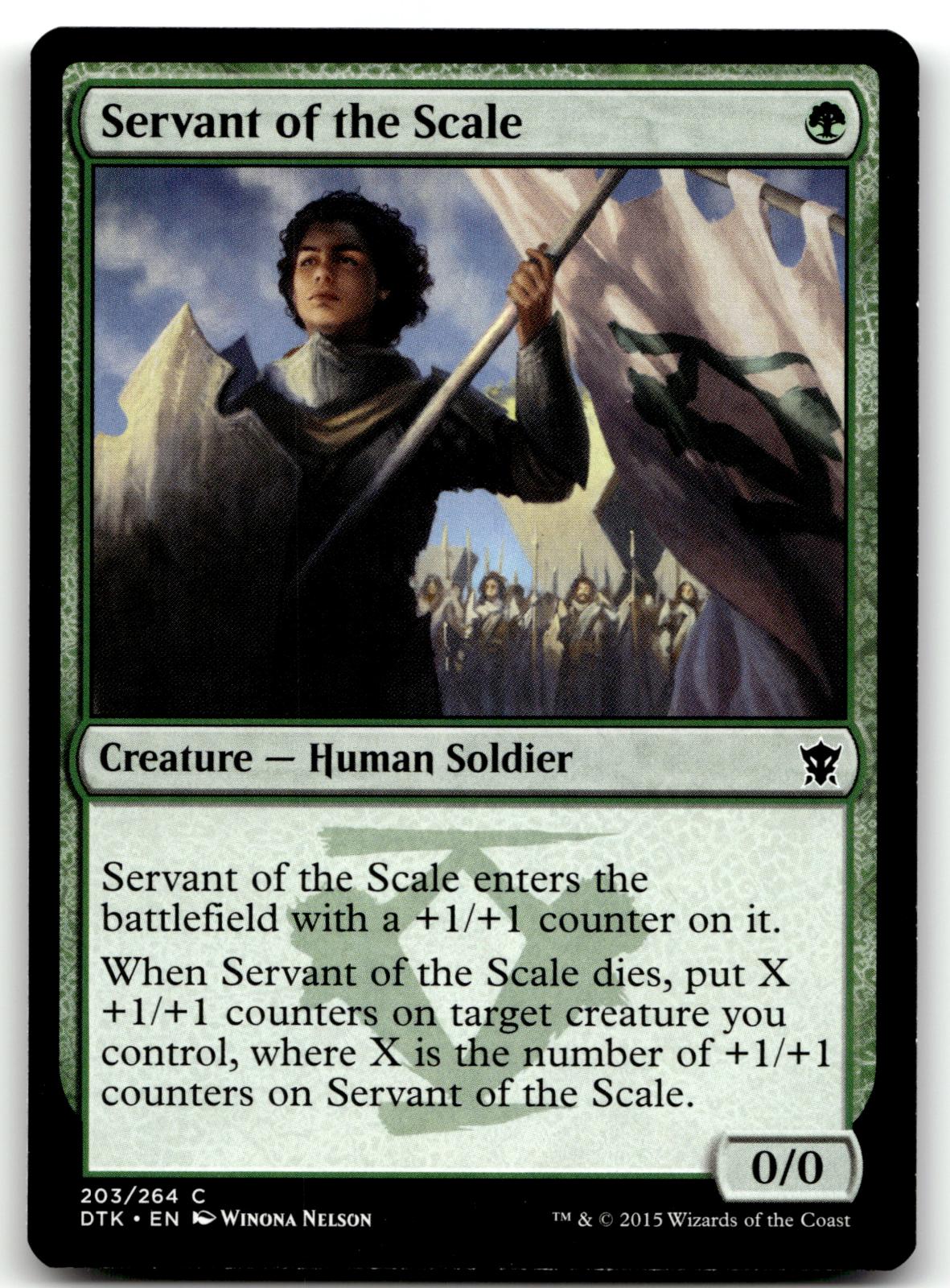 Servant of the Scale 203 Common Dragons of Tarkir Magic: The Gathering Near Mint
