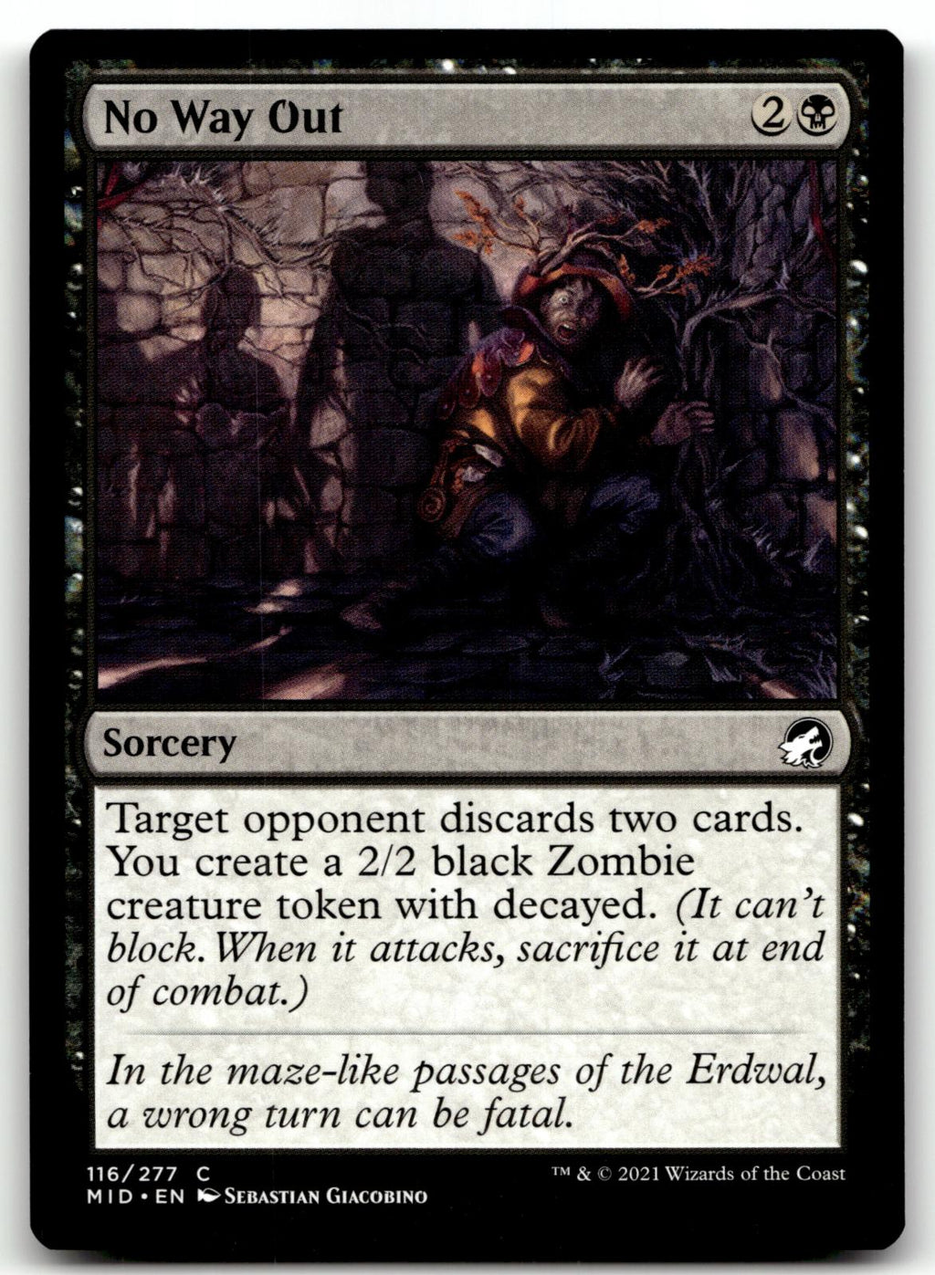 No Way Out 116 Common Innistrad: Midnight Hunt Magic: The Gathering Near Mint