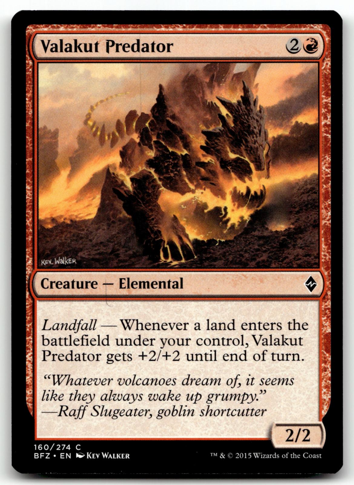 Valakut Predator 160 Common Battle for Zendikar Magic: The Gathering Near Mint