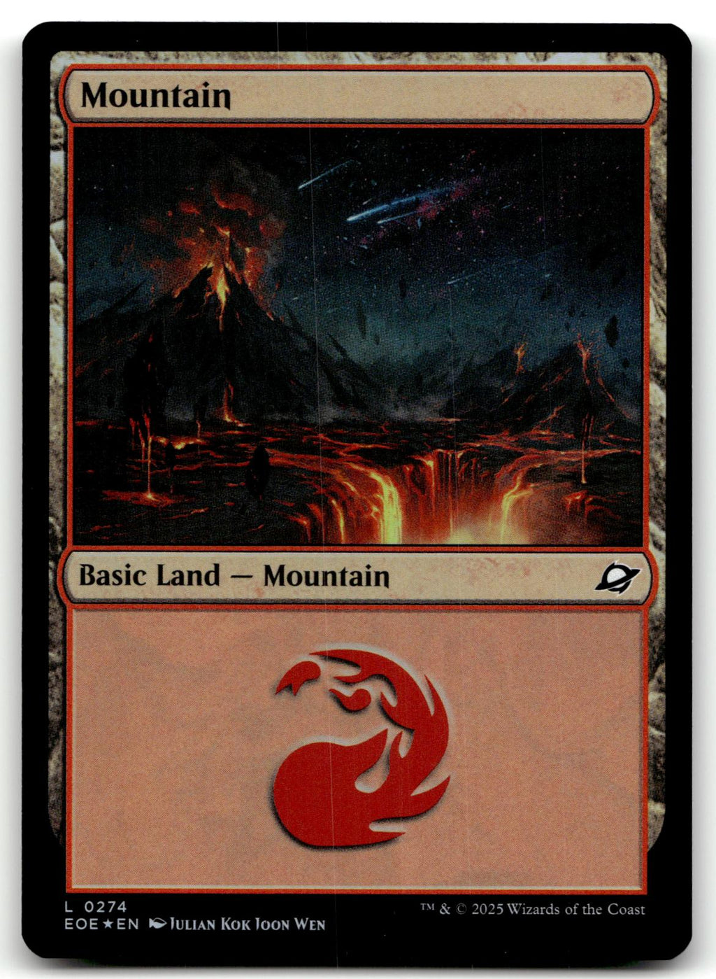 Mountain (0274) 274 Land Edge of Eternities Magic: The Gathering Foil Near Mint