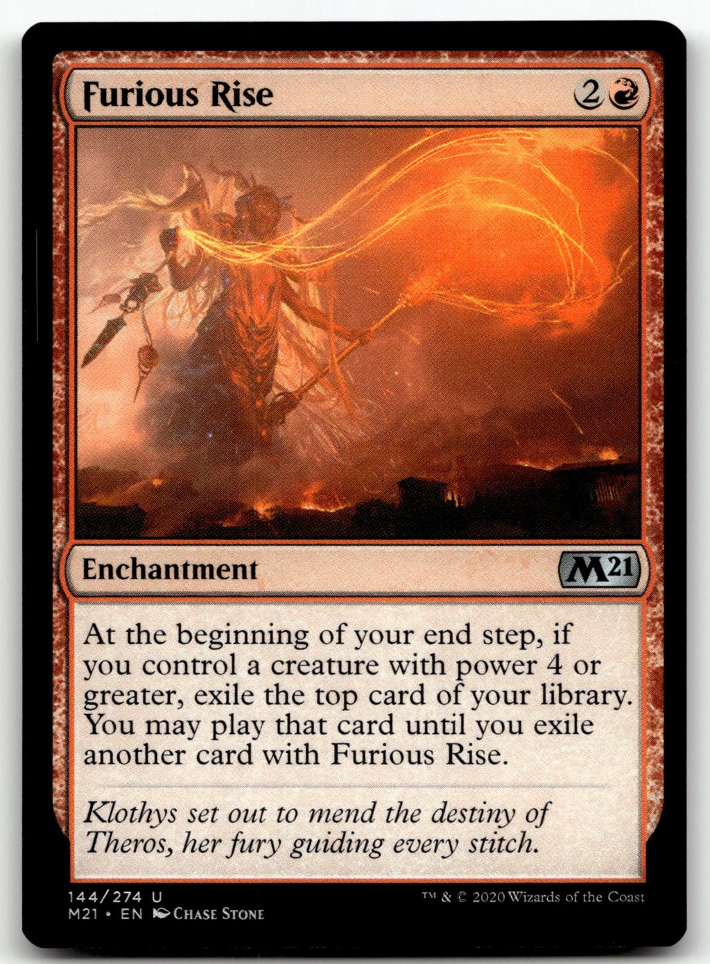 Furious Rise 144 Uncommon Core Set 2021 Magic: The Gathering Near Mint