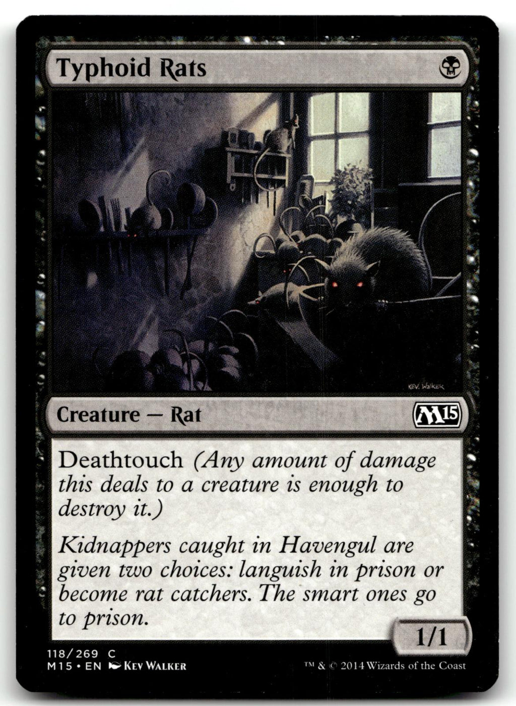 Typhoid Rats 118 Common Magic 2015 (M15) Magic: The Gathering Near Mint