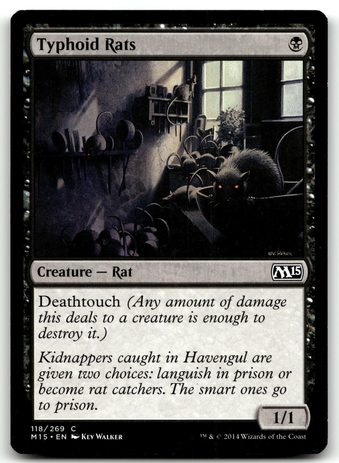 Typhoid Rats 118 Common Magic 2015 (M15) Magic: The Gathering Near Mint