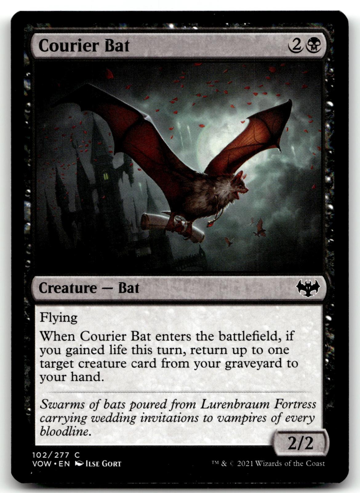 Courier Bat 102 Common Innistrad: Crimson Vow Magic: The Gathering Near Mint