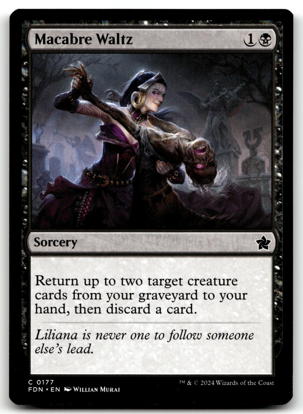 Macabre Waltz 177 Common Foundations Magic: The Gathering Near Mint