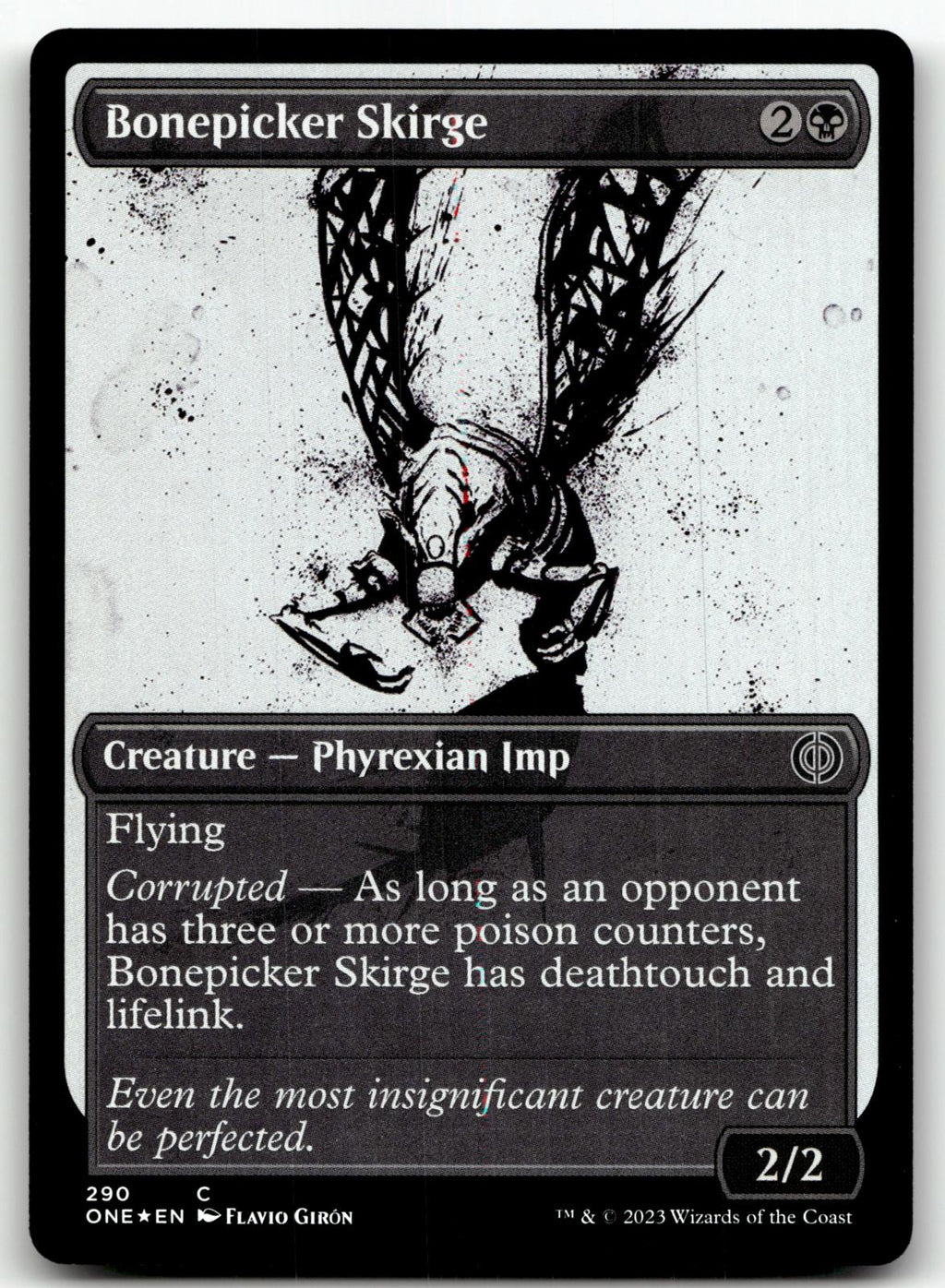 Bonepicker Skirge (Showcase) 290 Phyrexia: All Will Be One Magic: The Gathering Foil NM