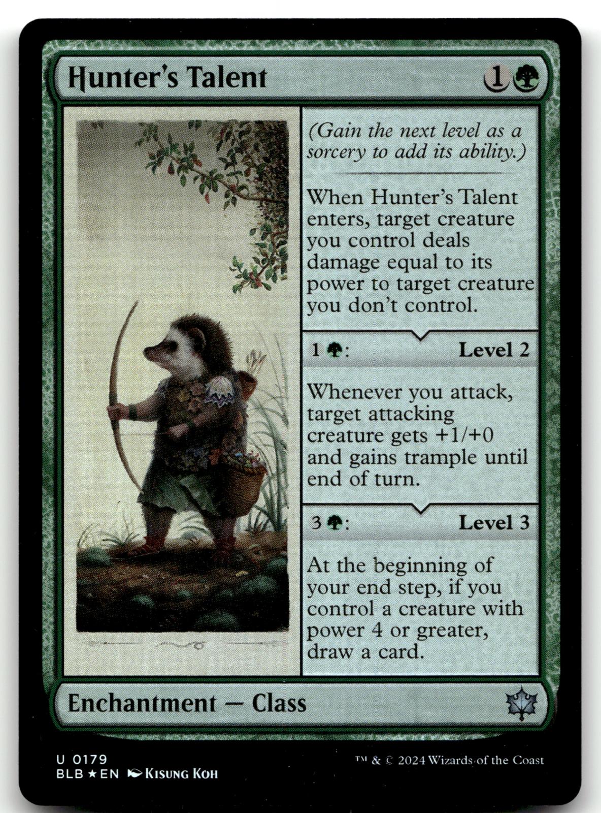 Hunter's Talent 179 Uncommon Bloomburrow Magic: The Gathering Foil Near Mint