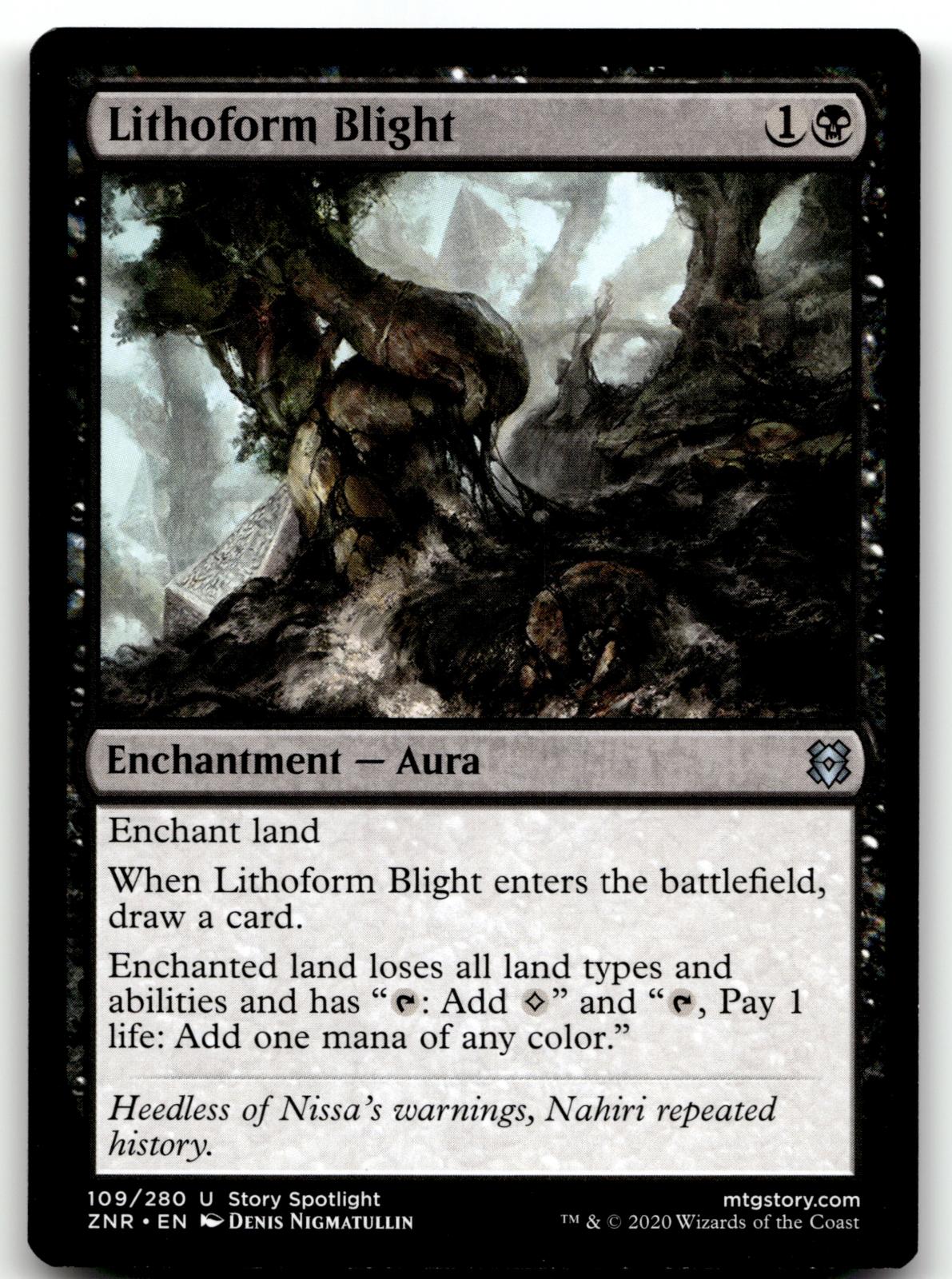 Lithoform Blight 109 Uncommon Zendikar Rising Magic: The Gathering Near Mint