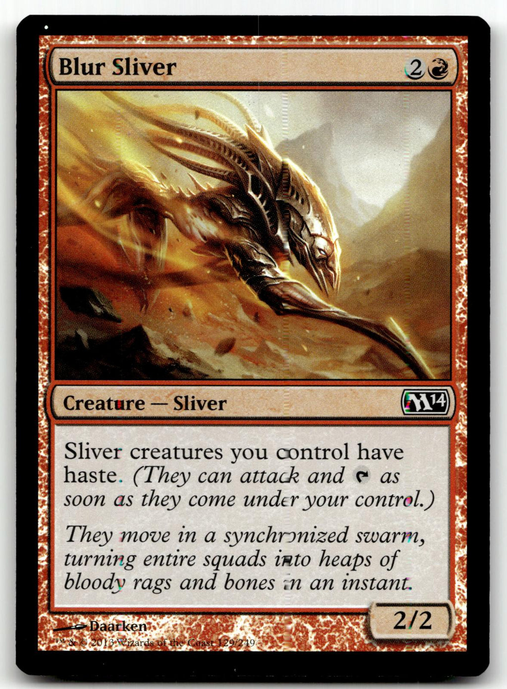 Blur Sliver 129 Common Magic 2014 (M14) Magic: The Gathering Foil Near Mint