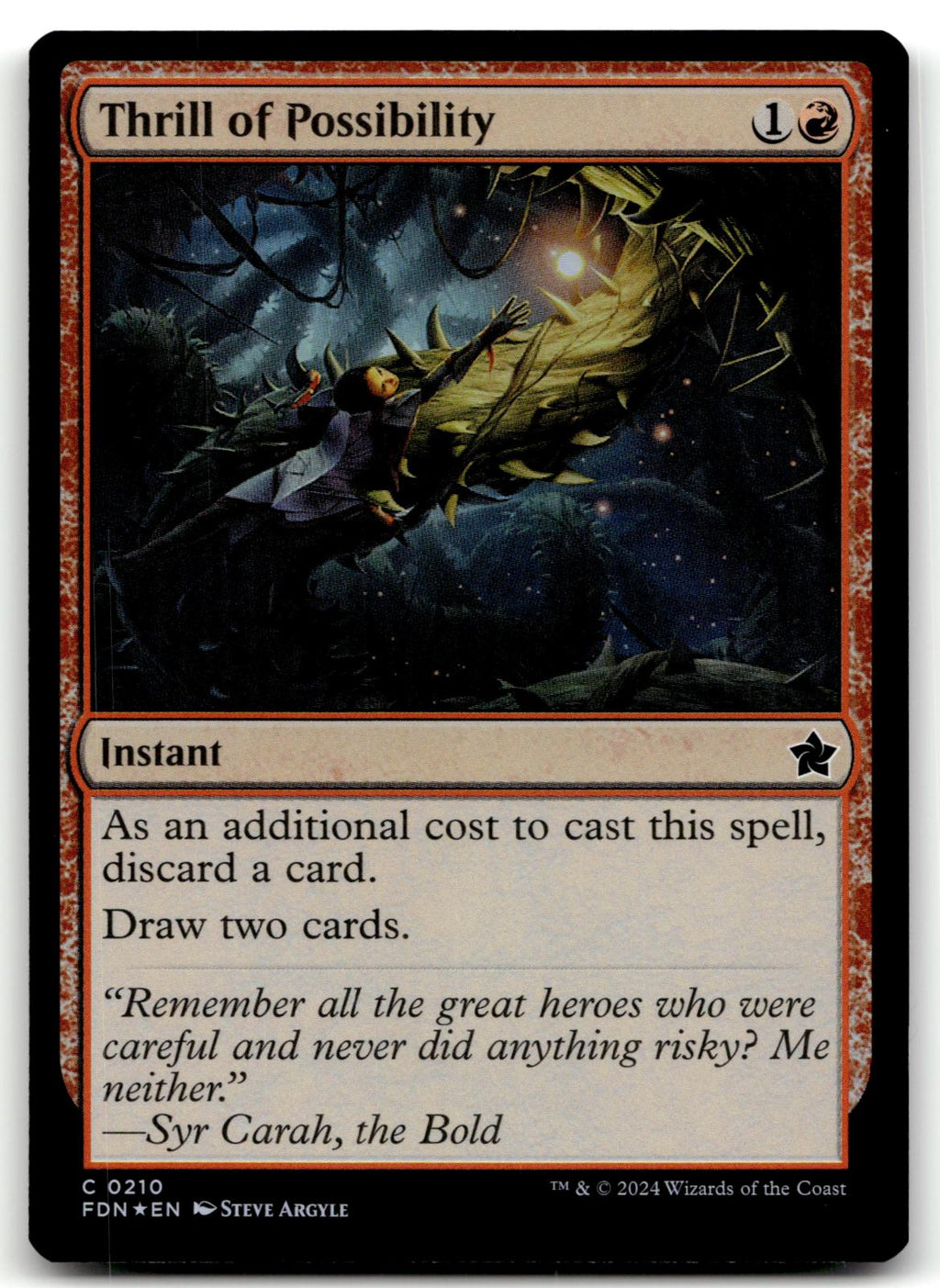 Thrill of Possibility 210 Common Foundations Magic: The Gathering Foil Near Mint