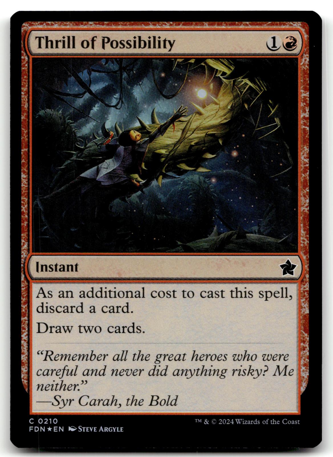 Thrill of Possibility 210 Common Foundations Magic: The Gathering Foil Near Mint