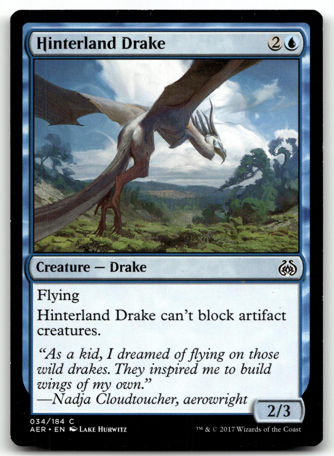 Hinterland Drake 34 Common Aether Revolt Magic: The Gathering Near Mint