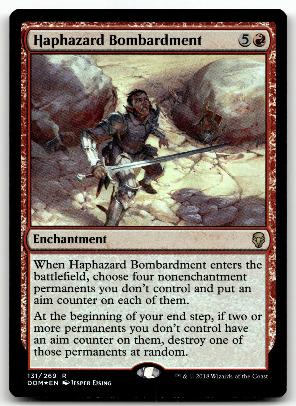 Haphazard Bombardment 131 Rare Dominaria Magic: The Gathering Foil Near Mint