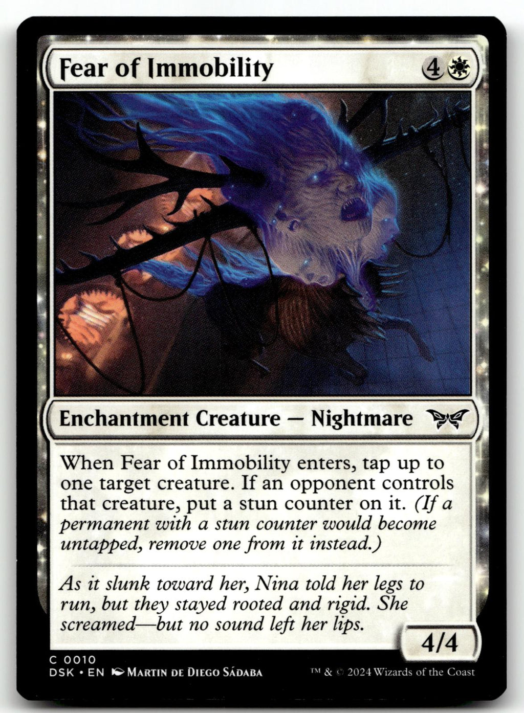 Fear of Immobility 10 Common Duskmourn: House of Horror Magic: The Gathering NM
