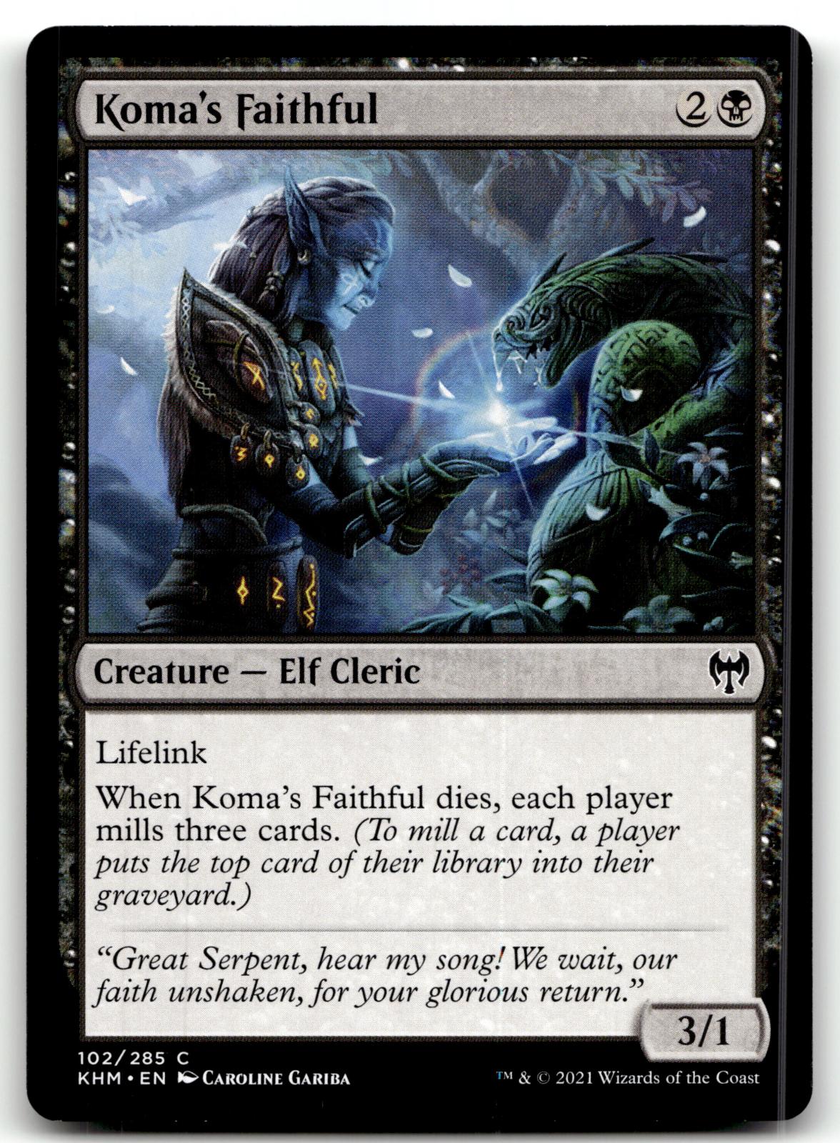 Koma's Faithful 102 Common Kaldheim Magic: The Gathering Near Mint