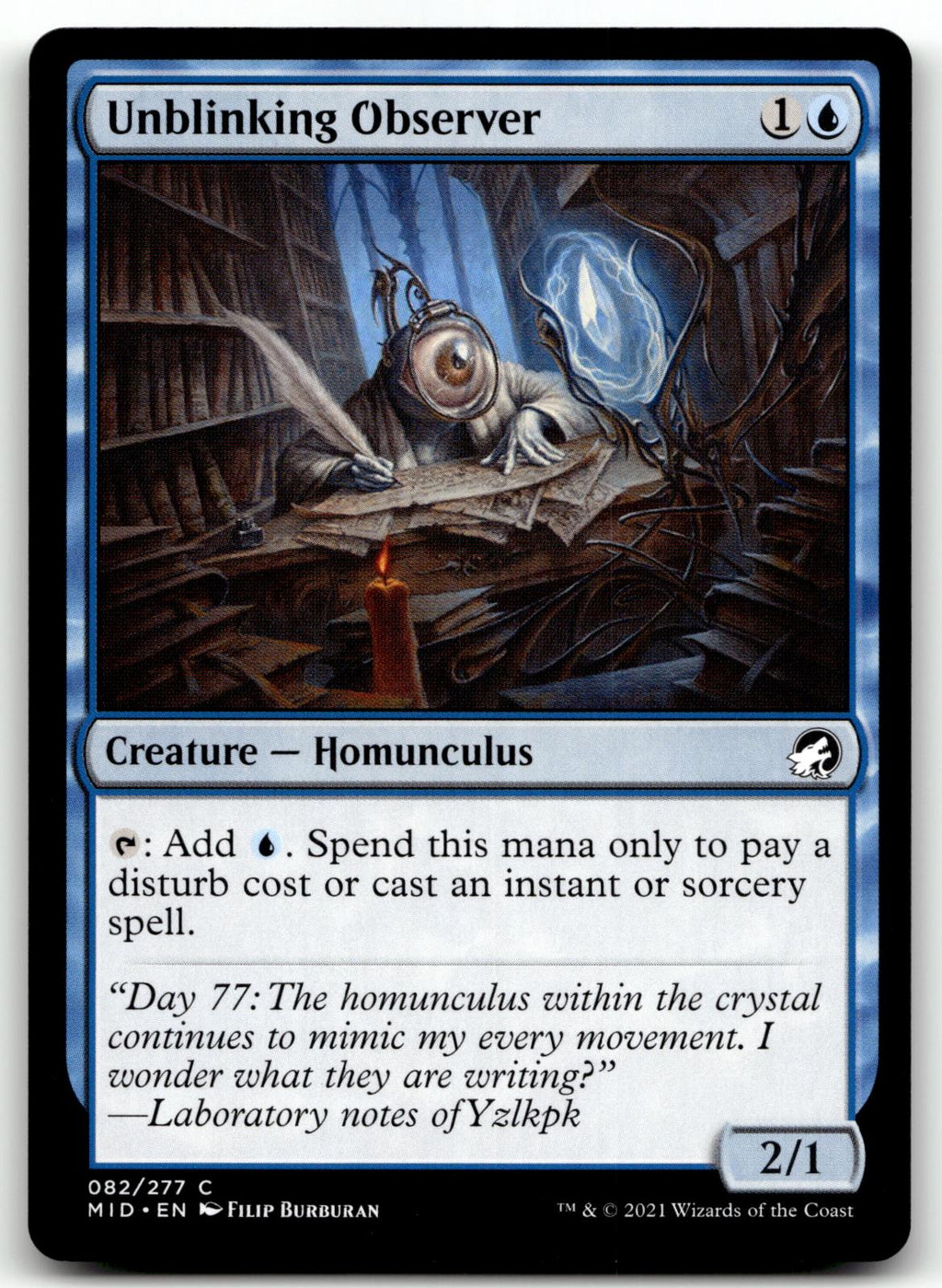 Unblinking Observer 82 Common Innistrad: Midnight Hunt Magic: The Gathering NM