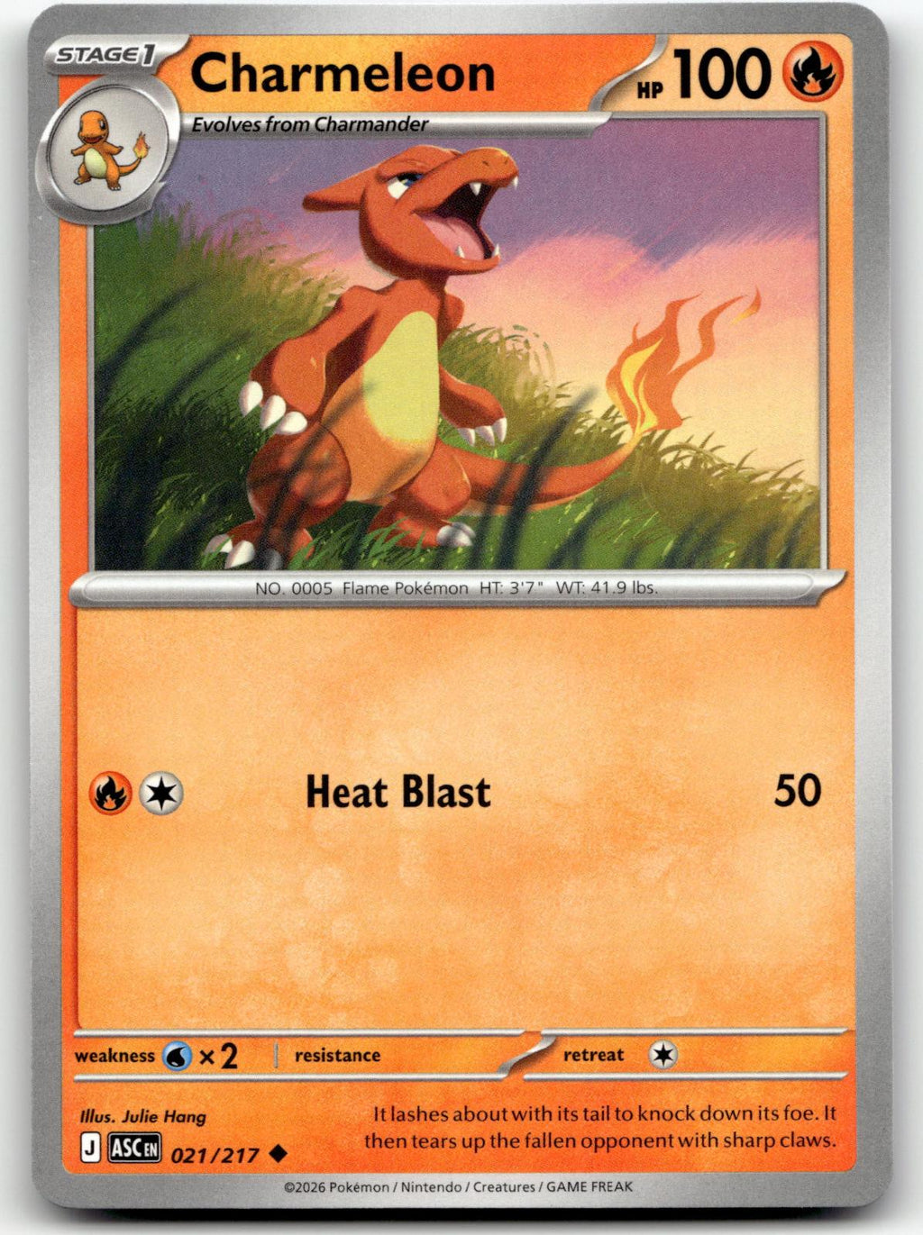 Charmeleon 021/217 Uncommon Ascended Heroes Pokemon Near Mint