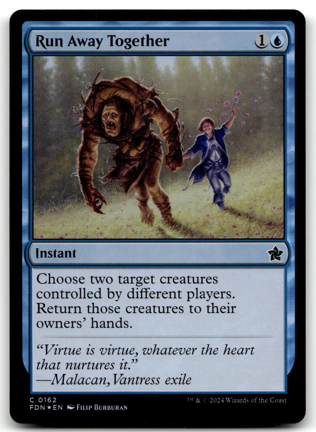 Run Away Together 162 Common Foundations Magic: The Gathering Foil Near Mint