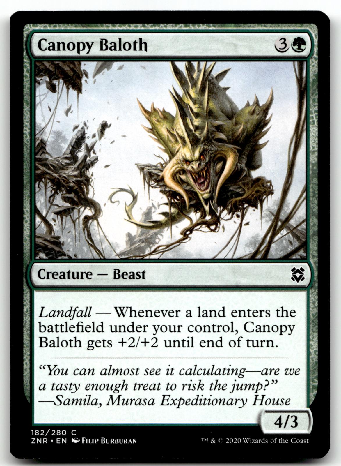 Canopy Baloth 182 Common Zendikar Rising Magic: The Gathering Near Mint