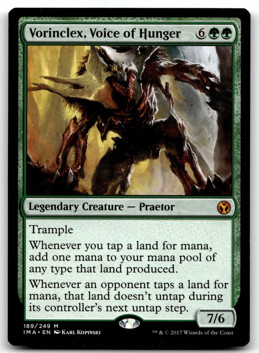 Vorinclex, Voice of Hunger 189 Mythic Iconic Masters Magic: The Gathering NM