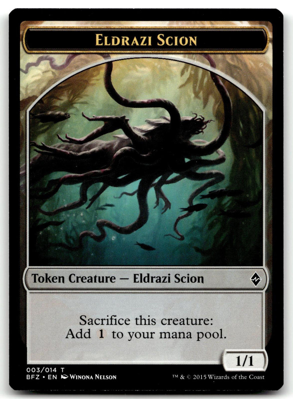 Eldrazi Scion Token (003) 3 Token Battle for Zendikar Magic: The Gathering NM