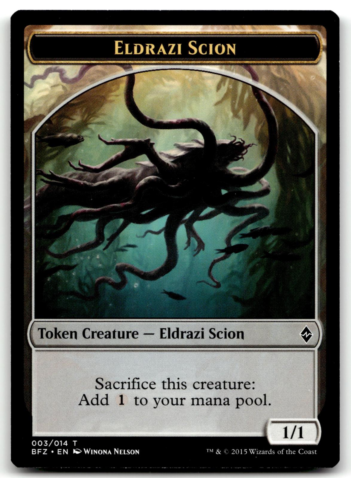 Eldrazi Scion Token (003) 3 Token Battle for Zendikar Magic: The Gathering NM