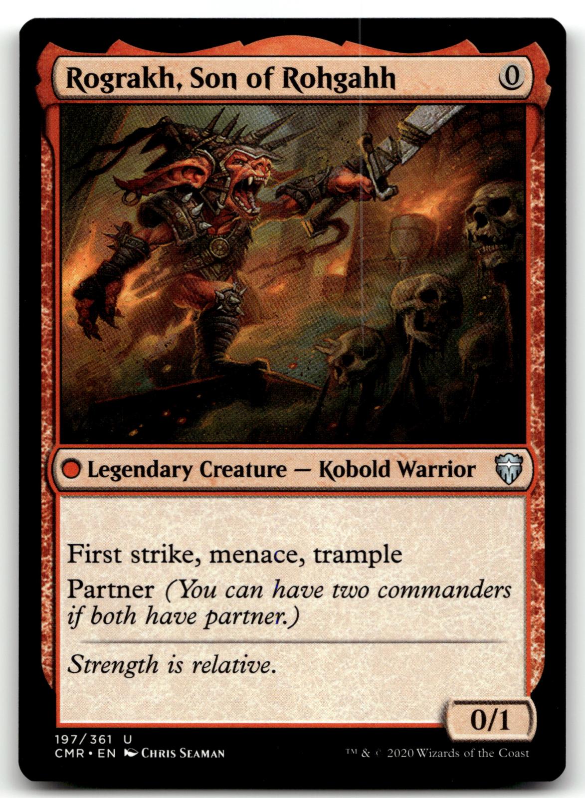 Rograkh, Son of Rohgahh 197 Uncommon Commander Legends Magic: The Gathering NM