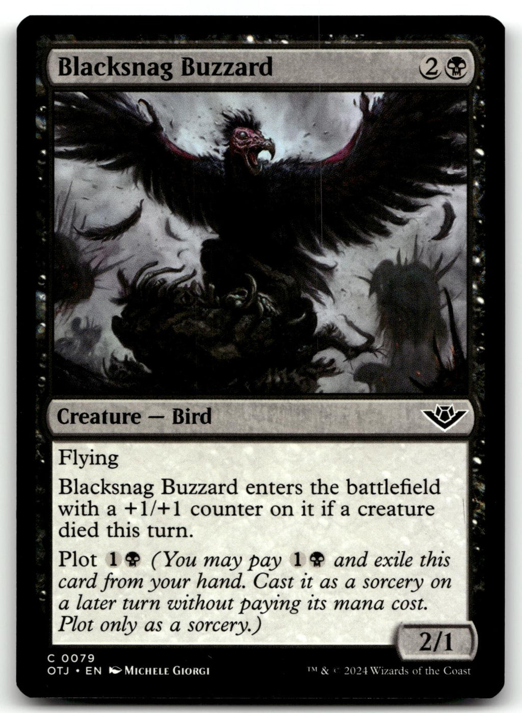 Blacksnag Buzzard 79 Common Outlaws of Thunder Junction Magic: The Gathering NM