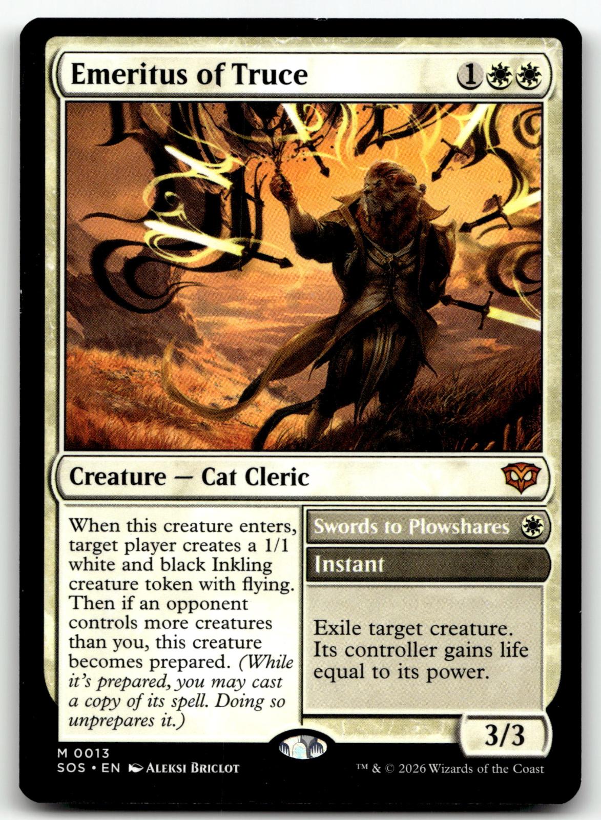 Emeritus of Truce 13 Mythic Secrets of Strixhaven Magic: The Gathering Near Mint