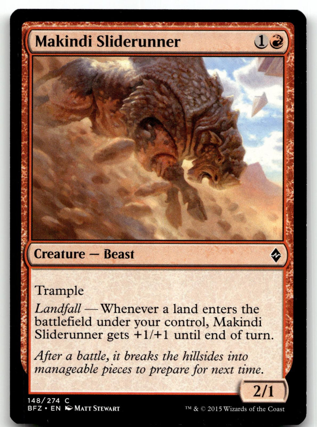 Makindi Sliderunner 148 Common Battle for Zendikar Magic: The Gathering NM
