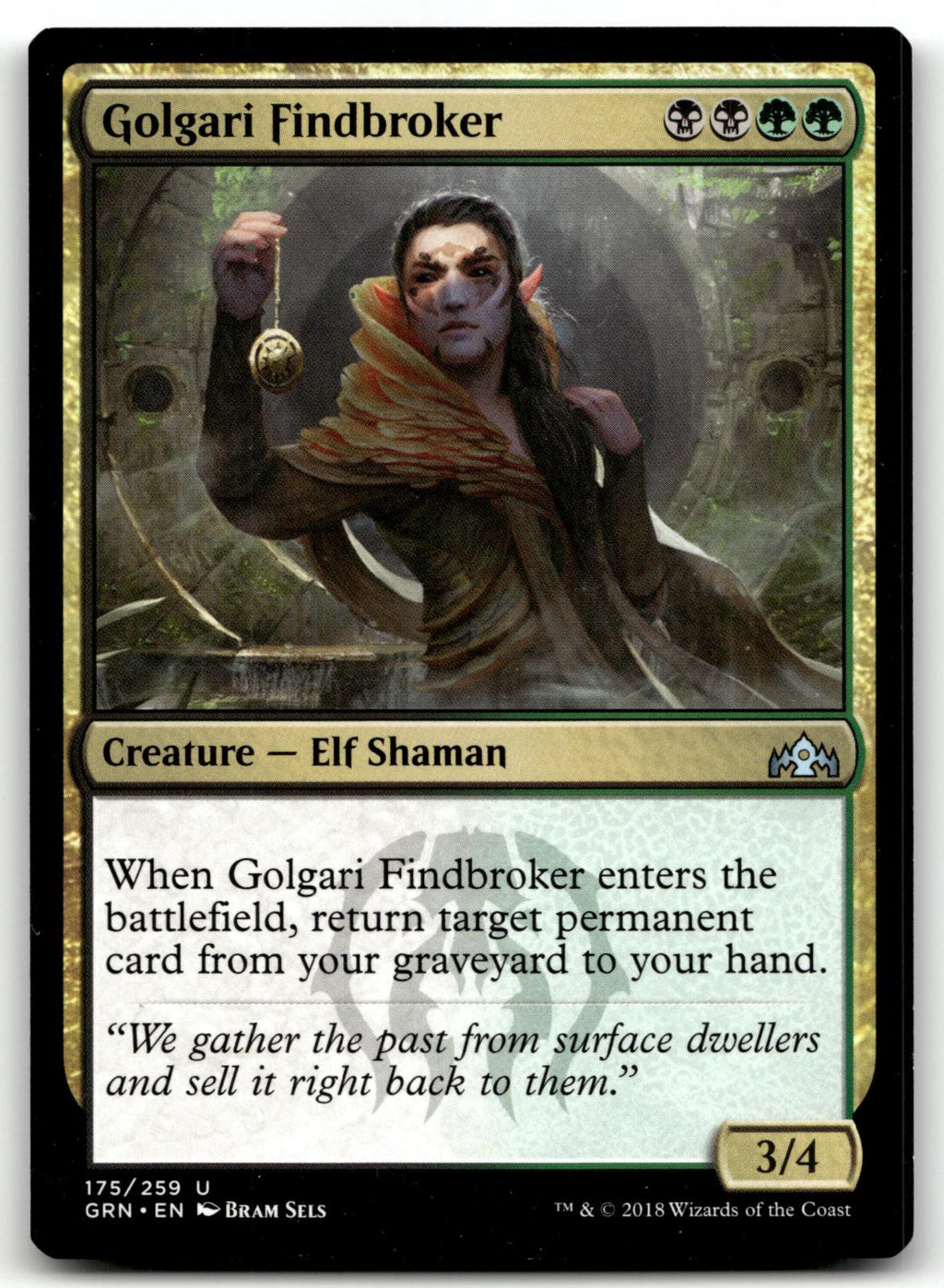 Golgari Findbroker 175 Uncommon Guilds of Ravnica Magic: The Gathering Near Mint