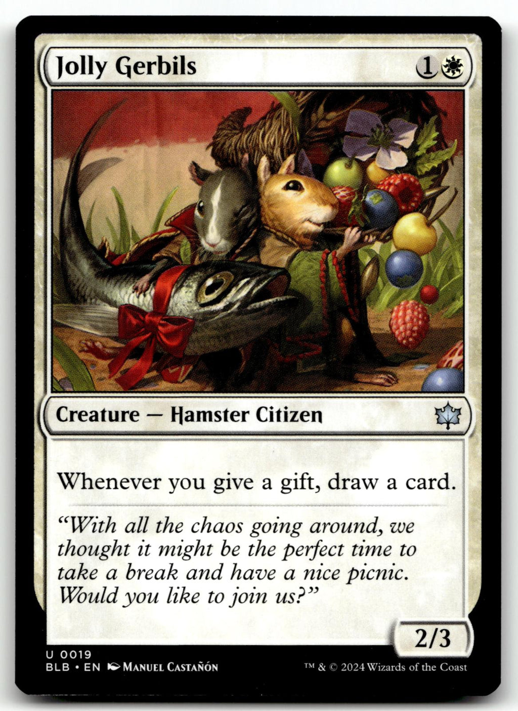 Jolly Gerbils 19 Uncommon Bloomburrow Magic: The Gathering Near Mint