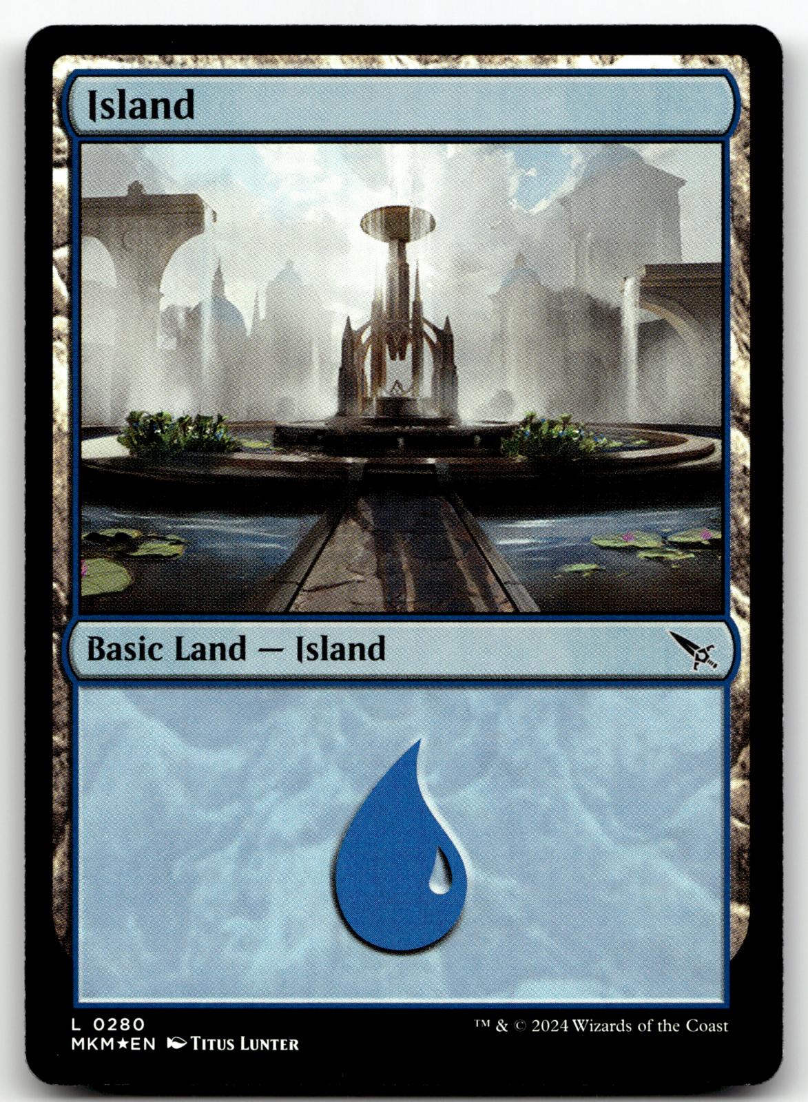Island (0280) 280 Land Murders at Karlov Manor Magic: The Gathering Near Mint