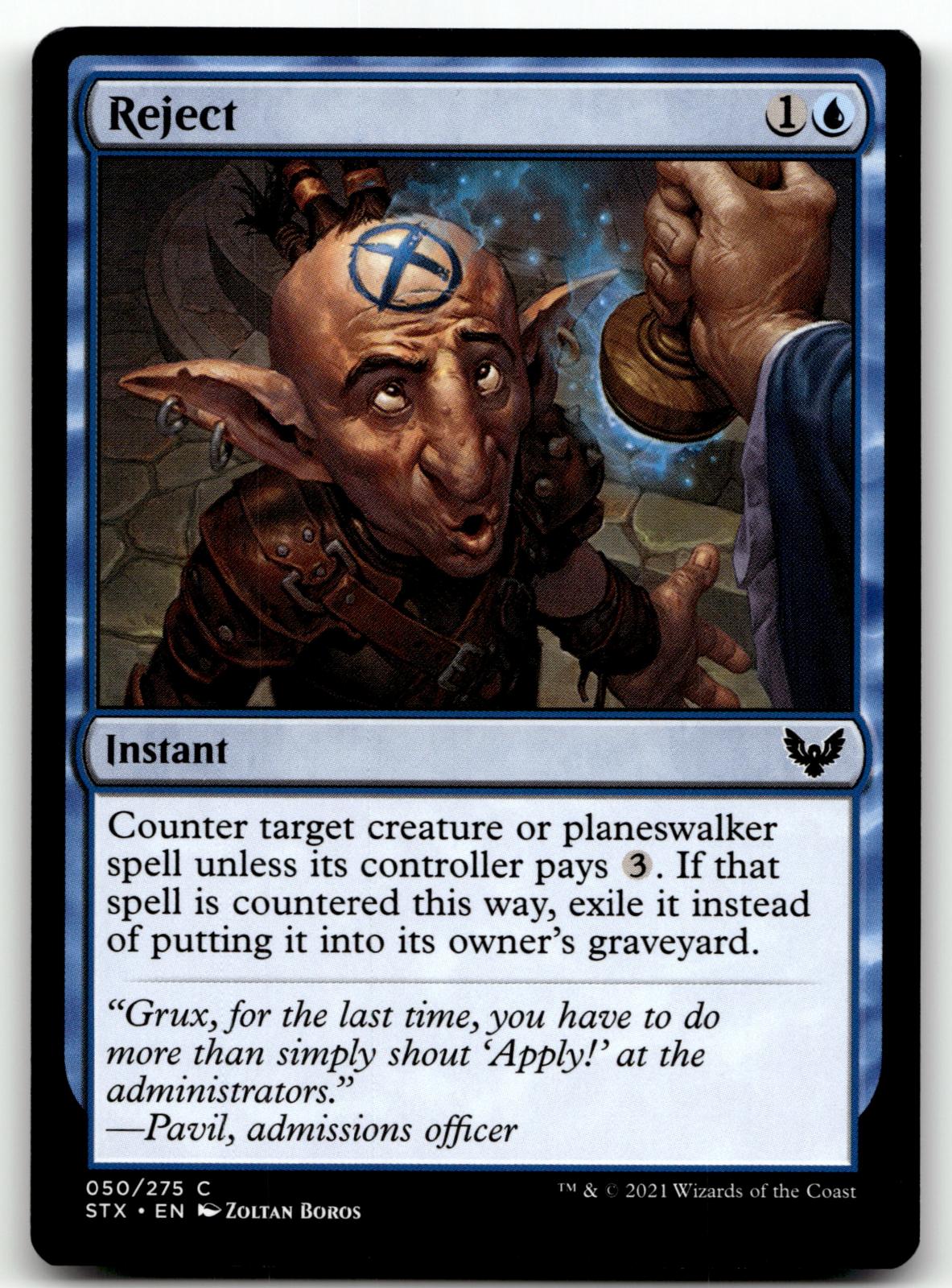 Reject 50 Common Strixhaven: School of Mages Magic: The Gathering Near Mint