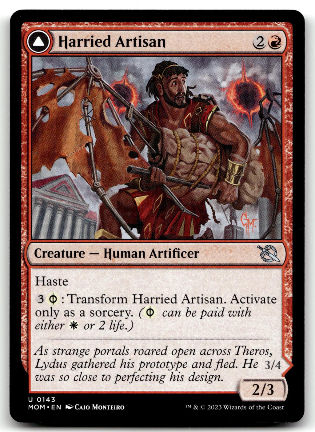 Harried Artisan 143 Uncommon March of the Machine Magic: The Gathering Near Mint
