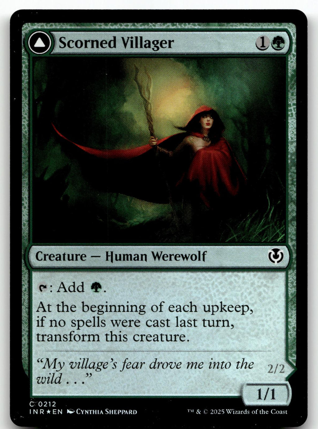 Scorned Villager 212 Common Innistrad Remastered Magic: The Gathering Foil NM