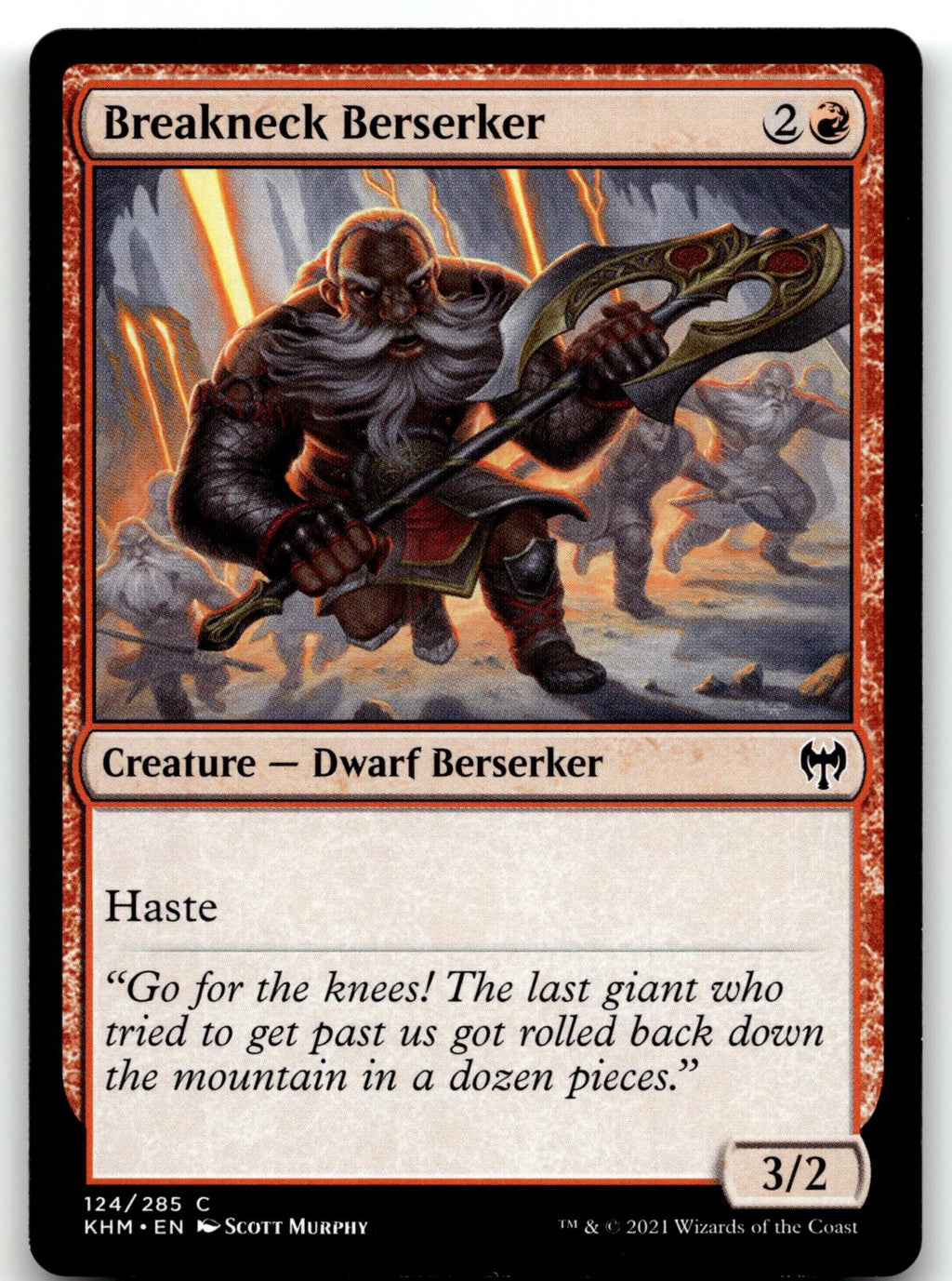 Breakneck Berserker 124 Common Kaldheim Magic: The Gathering Near Mint