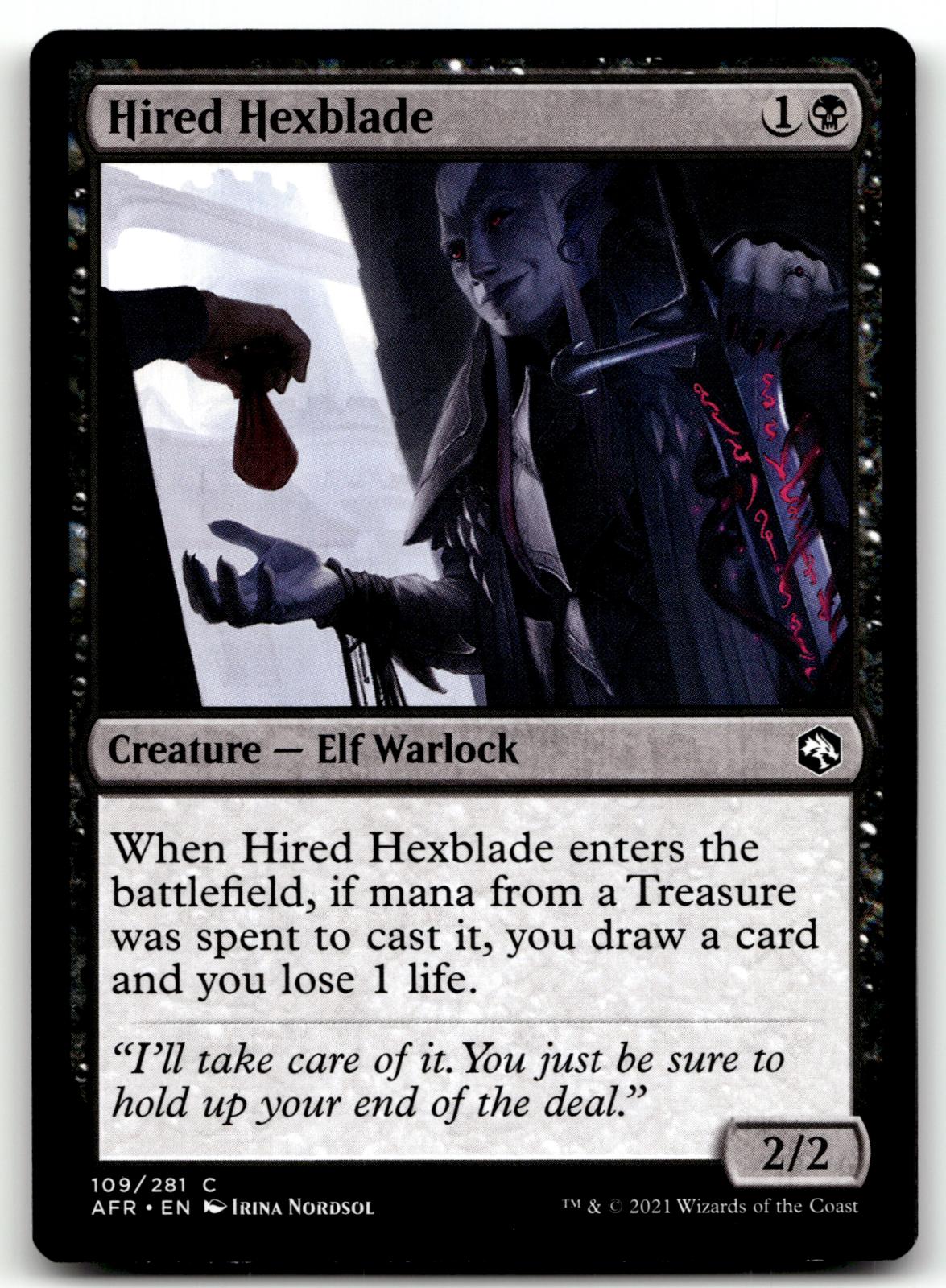 Hired Hexblade 109 Adventures in the Forgotten Realms Magic: The Gathering NM