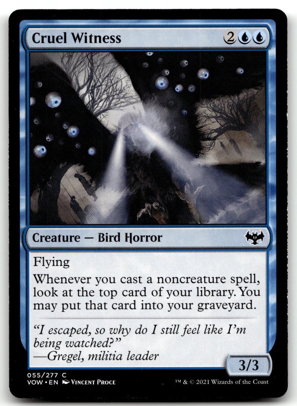 Cruel Witness 55 Common Innistrad: Crimson Vow Magic: The Gathering Near Mint
