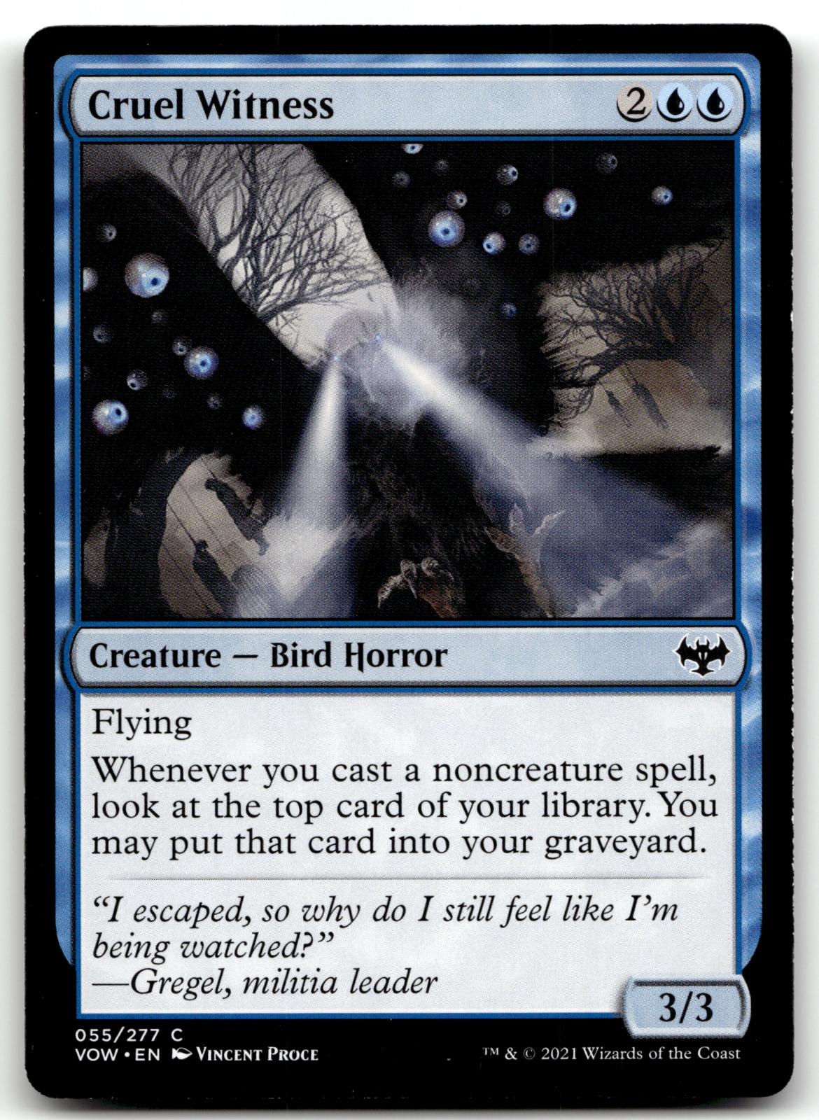 Cruel Witness 55 Common Innistrad: Crimson Vow Magic: The Gathering Near Mint