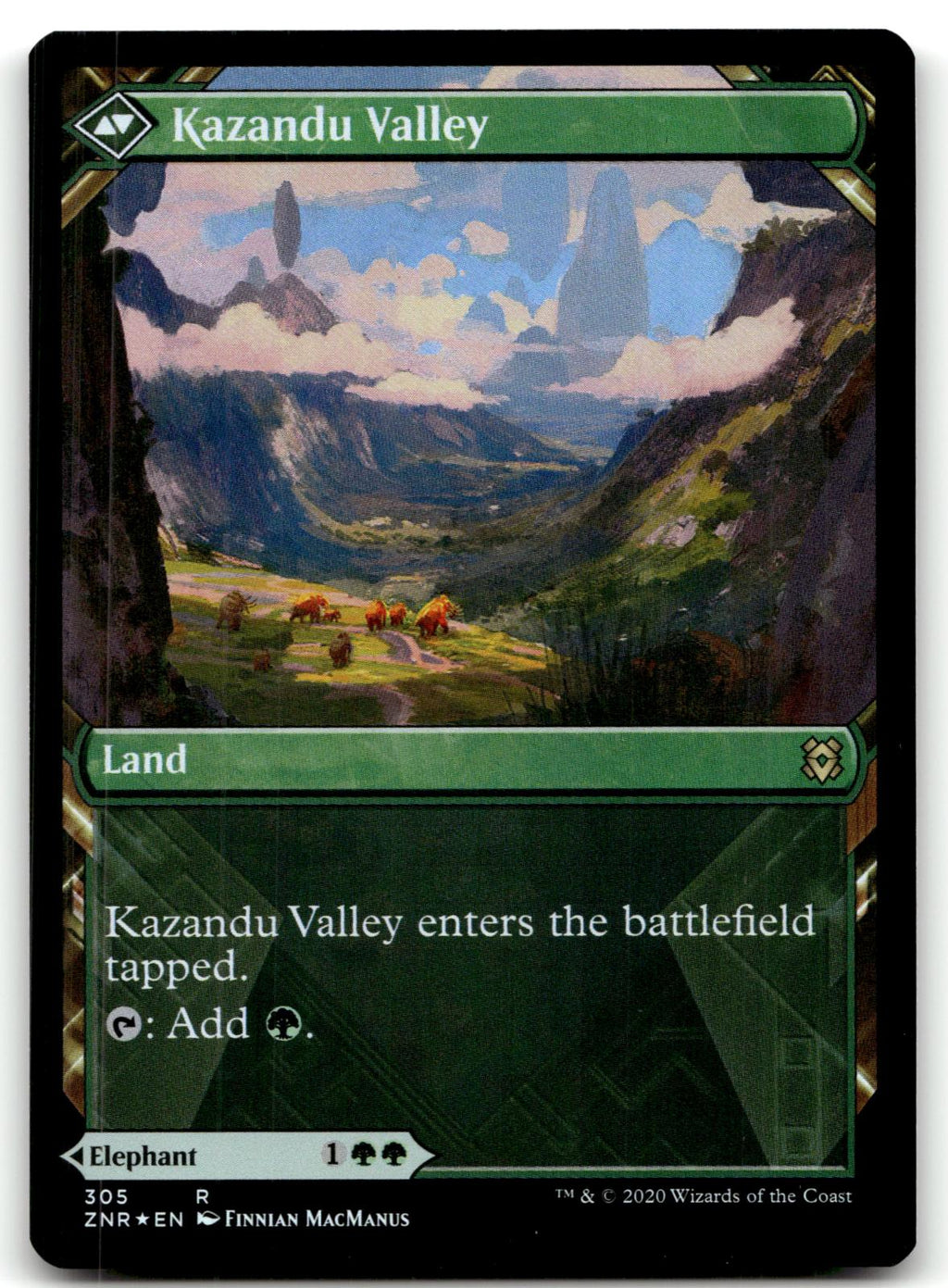 Kazandu Mammoth (Showcase) 305 Rare Zendikar Rising Magic: The Gathering Foil NM