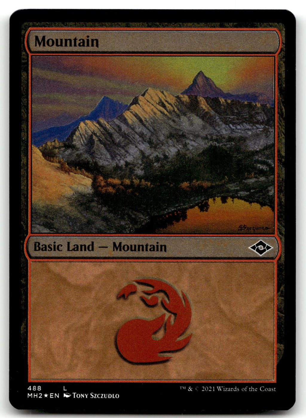 Mountain (488) 488 Land Modern Horizons 2 Magic: The Gathering Foil Near Mint
