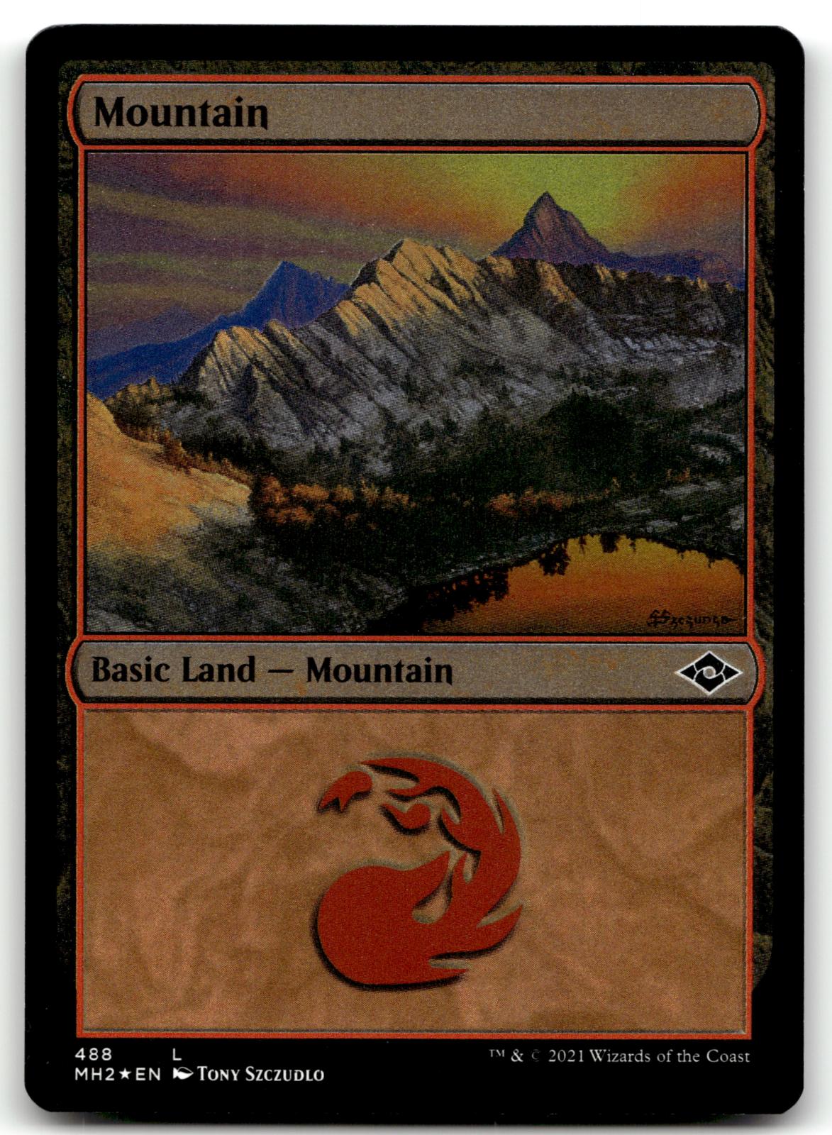 Mountain (488) 488 Land Modern Horizons 2 Magic: The Gathering Foil Near Mint