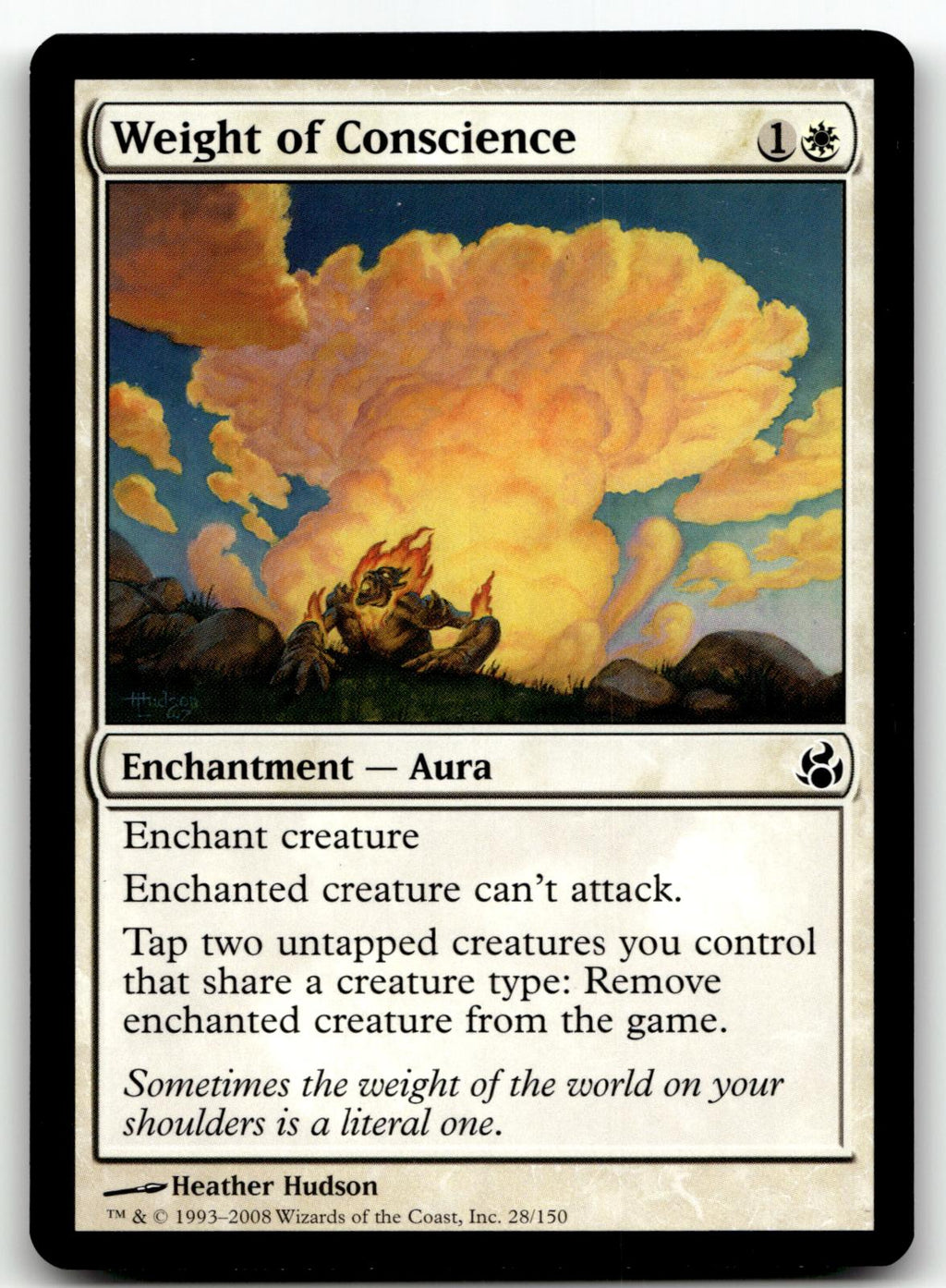 Weight of Conscience 28 Common Morningtide Magic: The Gathering Near Mint
