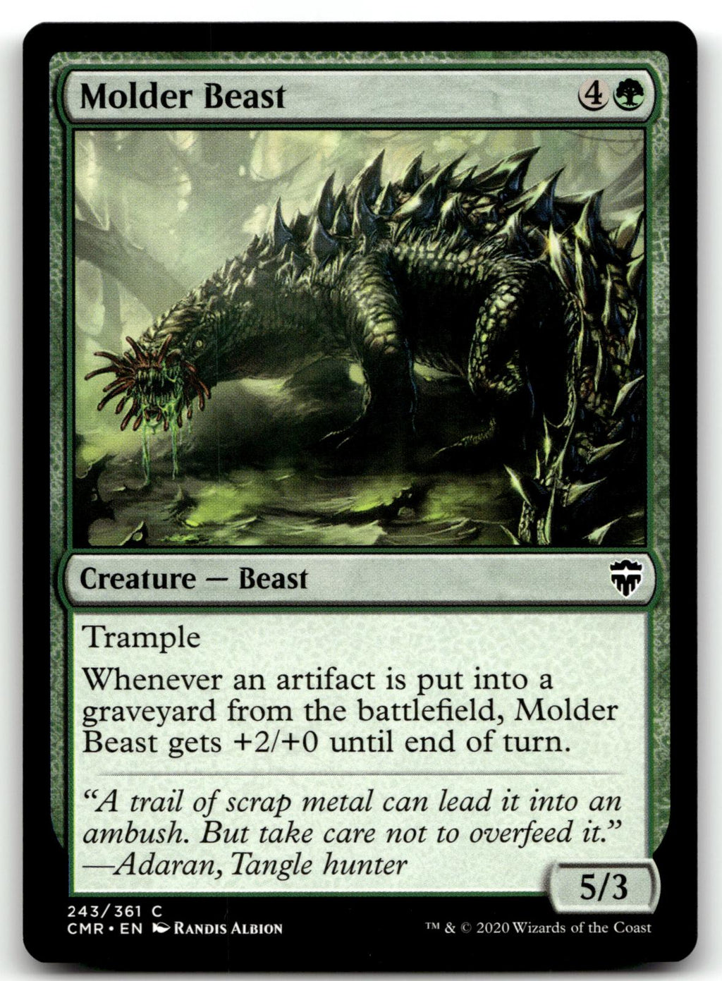 Molder Beast 243 Common Commander Legends Magic: The Gathering Near Mint