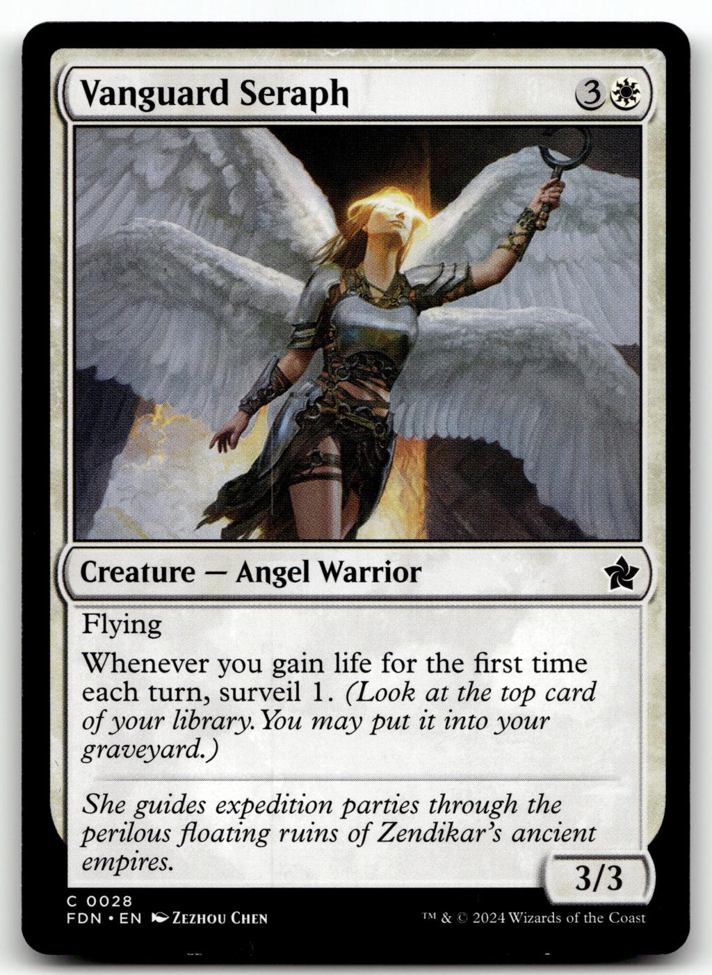 Vanguard Seraph 28 Common Foundations Magic: The Gathering Near Mint